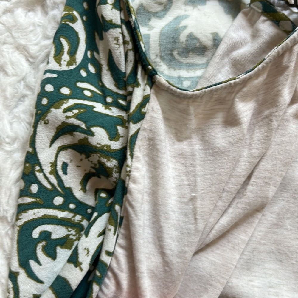 Tiny Green And Cream Multi Patterned Tank Top - image 7